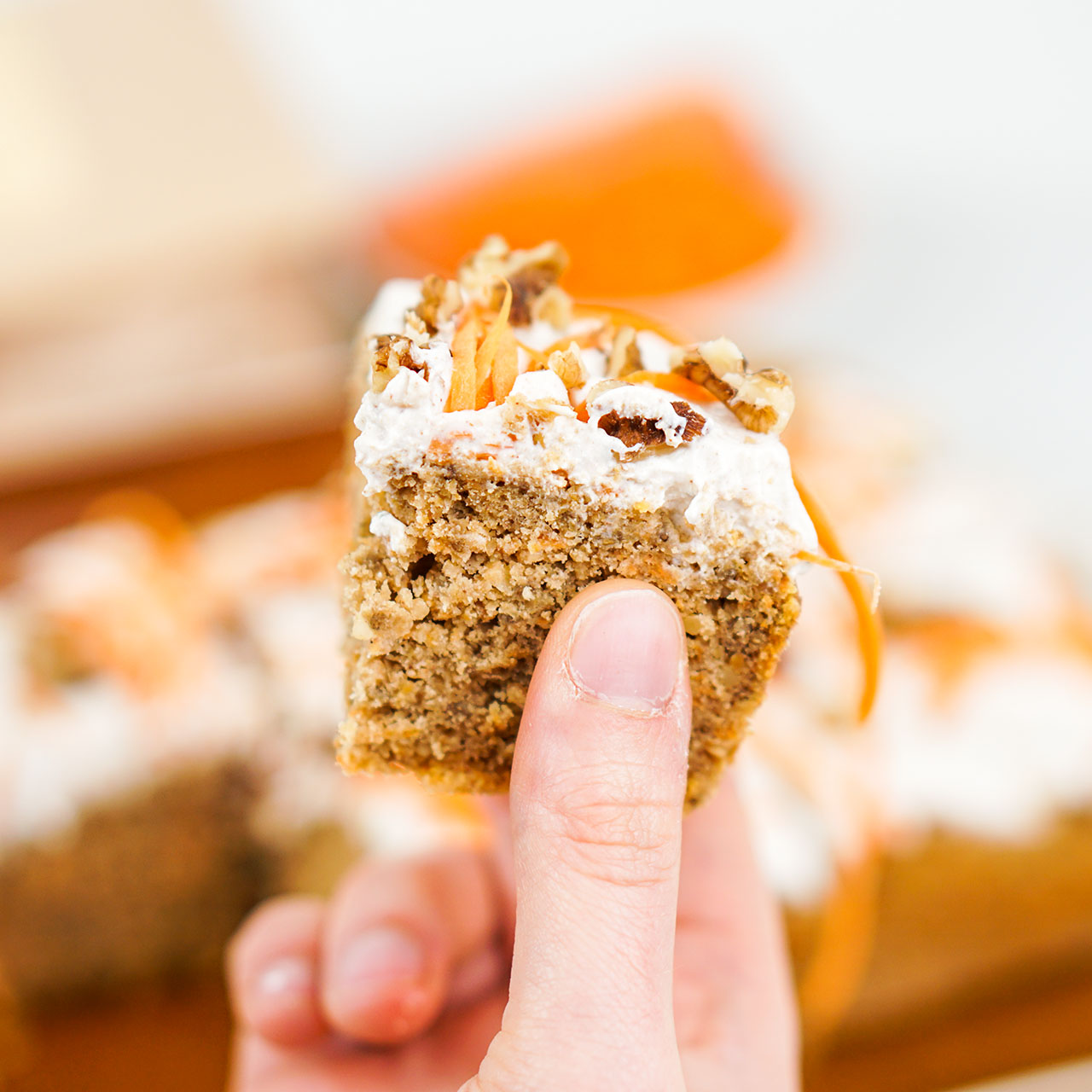 Carrot cake from sprouted buckwheat