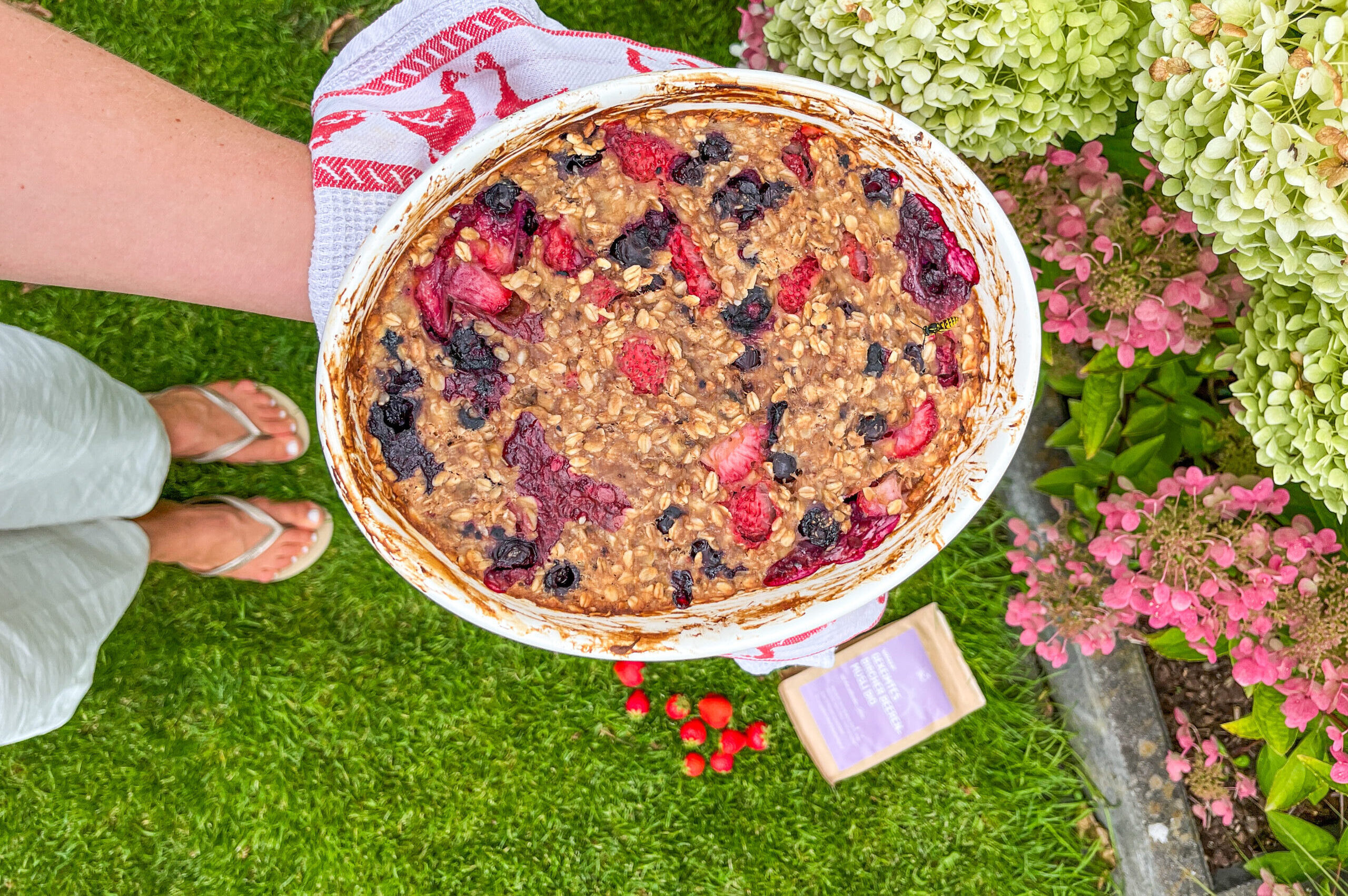 5 Ingredients Berry Oatmeal Cake